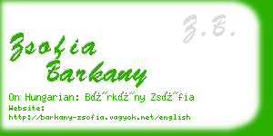 zsofia barkany business card